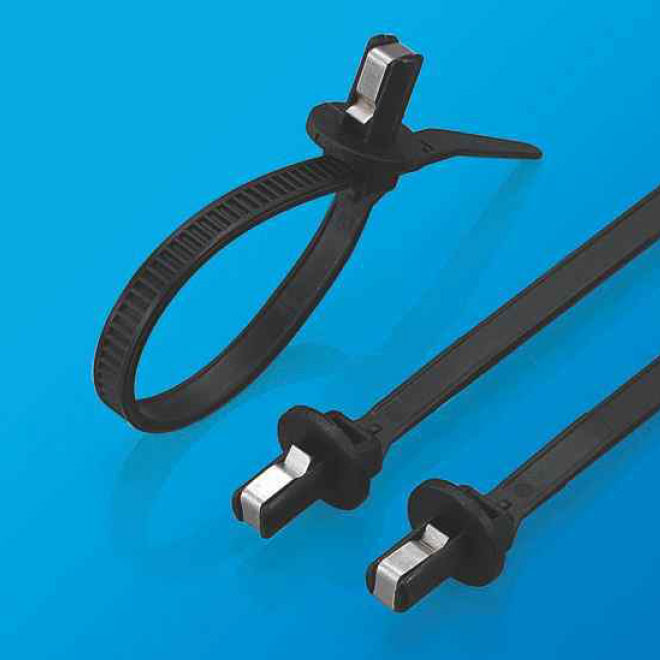 不锈钢头插销式扎线带