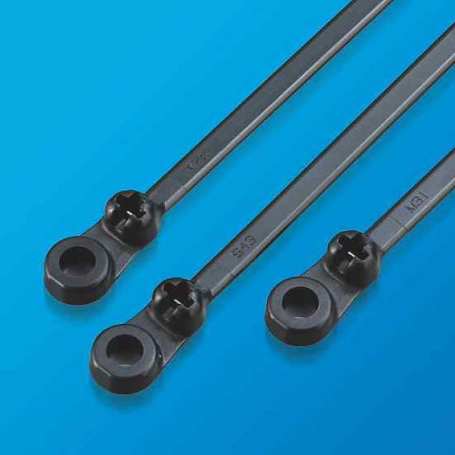 固定头尼龙不锈钢嵌片扎带