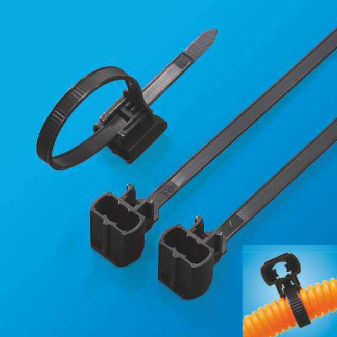 汽车管状固定头式扎线带