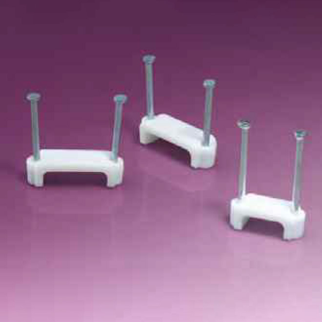 DOUBLE NAIL FLAT CABLE CLIPS